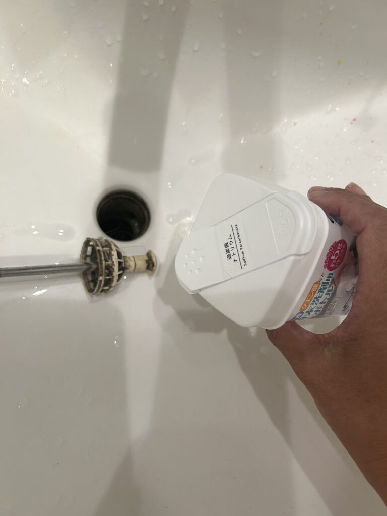 酸素系漂白剤　洗面台
